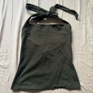 Aritzia Dark Green Halter Top